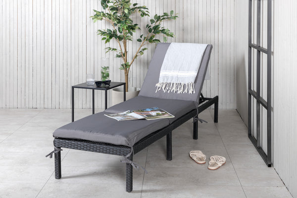 Sun loungers BILBAO Artificial rattan Black