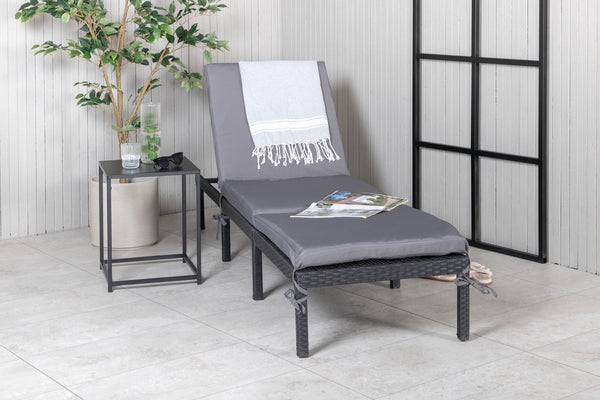 Sun loungers BILBAO Artificial rattan Black