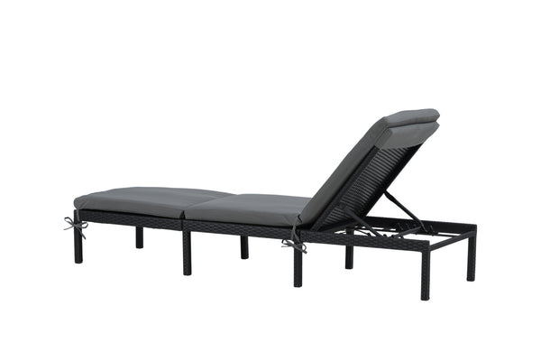 Sun loungers BILBAO Artificial rattan Black