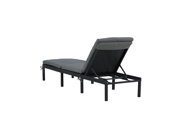 Sun loungers BILBAO Artificial rattan Black