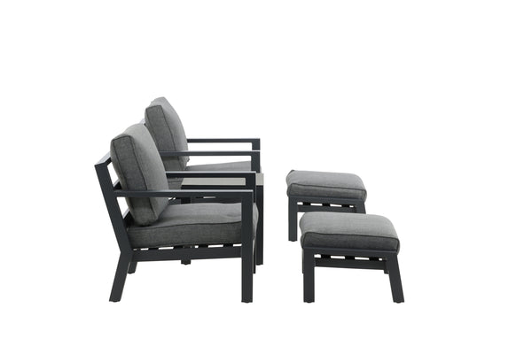 Lounge Set BARCELONA Aluminium Svart