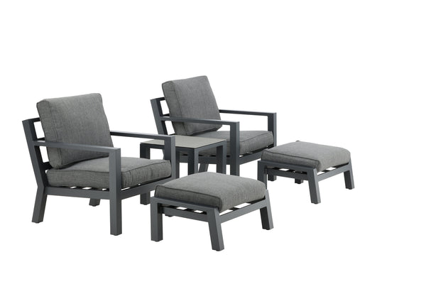 Lounge Set BARCELONA Aluminium Svart