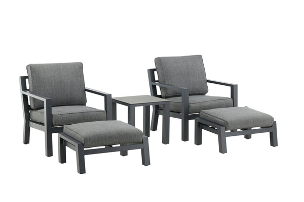 Lounge Set BARCELONA Aluminium Svart