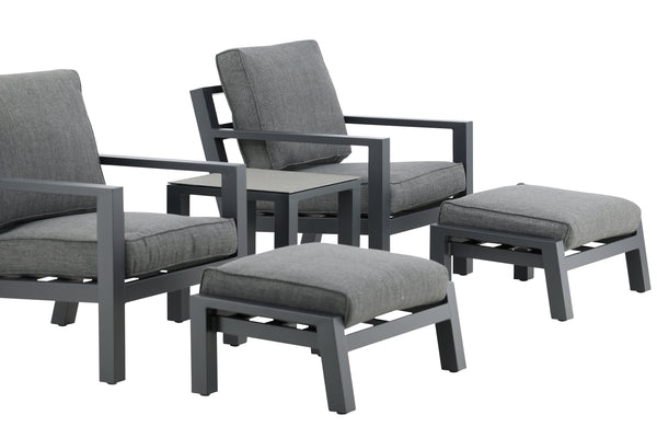 Lounge Set BARCELONA Aluminium Svart