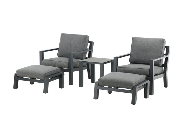 Lounge Set BARCELONA Aluminium Svart