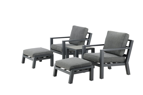 Lounge Set BARCELONA Aluminium Svart