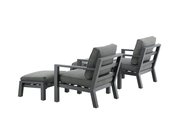 Lounge Set BARCELONA Aluminium Svart