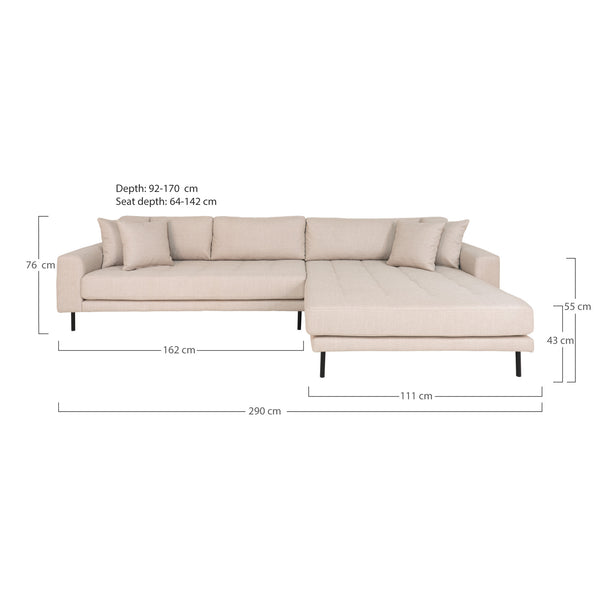 Lounge Soffa LIDO – Högerställd Beige