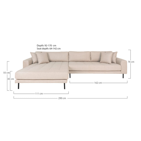 Lounge Soffa LIDO – Vänsterställd Beige