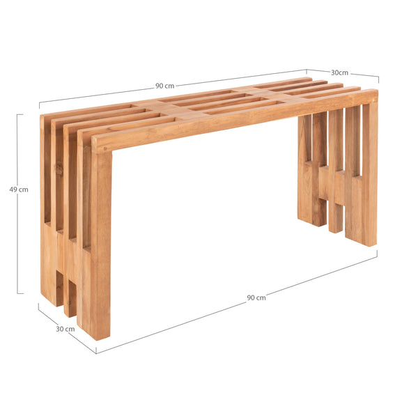 Bänk BENIDORM Teak 30x90x49 Natur