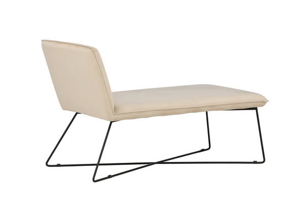 Lounge fåtölj X-LOUNGE Sammet 128x83x71cm-Beige