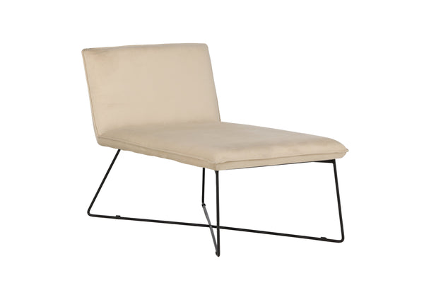 Lounge fåtölj X-LOUNGE Sammet 128x83x71cm-Beige