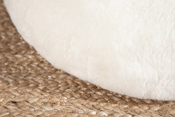 Pouffe RUSTON Wool White