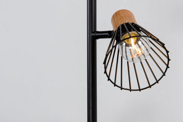 Golvlampa ATTICUS Stål LED E14-Svart