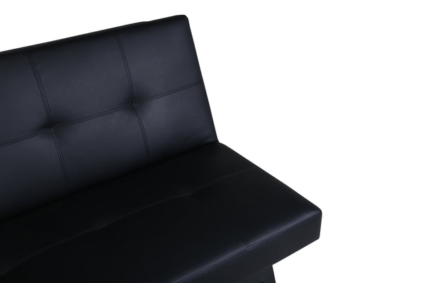 Schlafsofa BODIL PU Schwarz