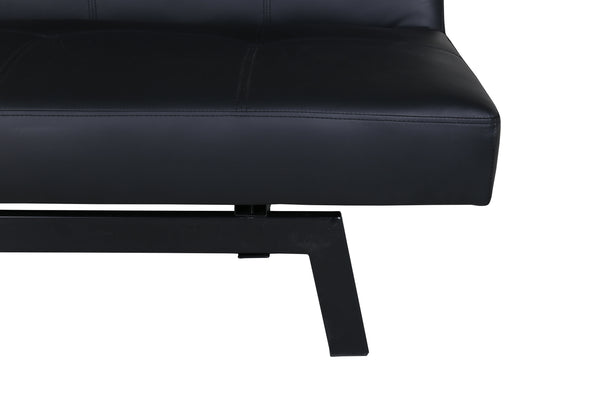 Schlafsofa BODIL PU Schwarz