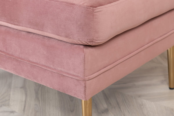 BOOM Ottoman Sammet Rosa