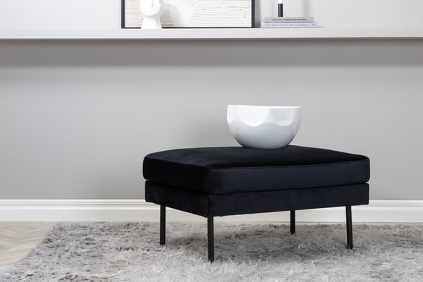 ZOOM Ottoman Velvet Black