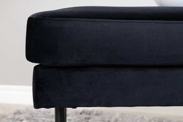 ZOOM Ottoman Velvet Black