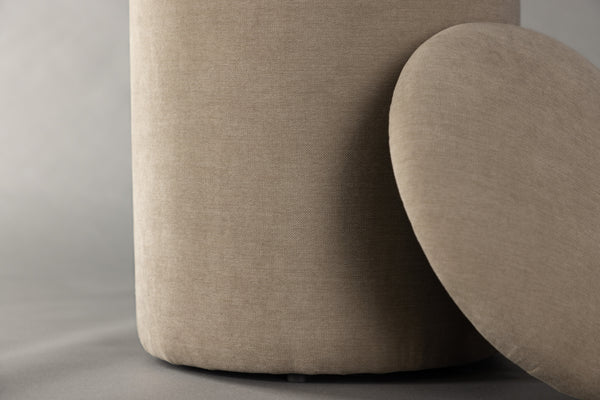 Pouf LIMPEN Linen Beige