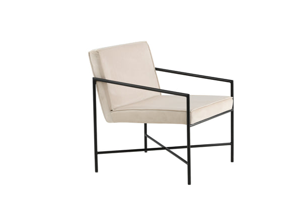 Fåtölj RAKEL Sammet 65x78x66cm-Beige