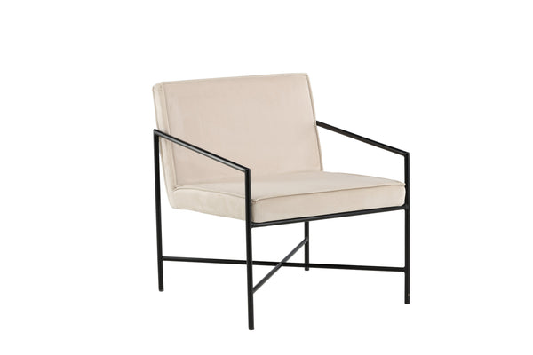 Fåtölj RAKEL Sammet 65x78x66cm-Beige