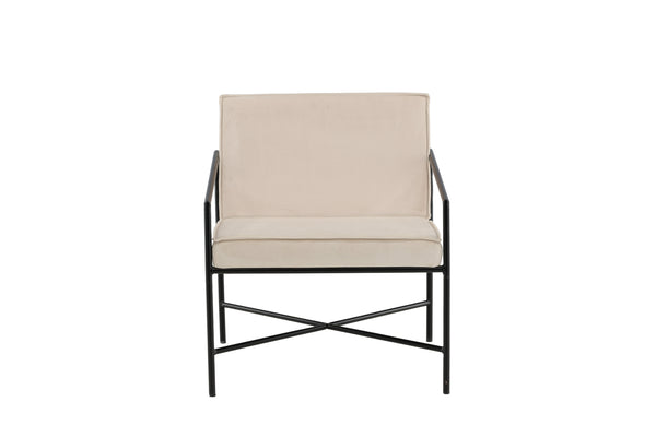 Fåtölj RAKEL Sammet 65x78x66cm-Beige