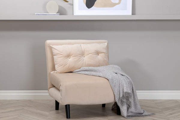 Schlafsofa VICKY Samt Beige