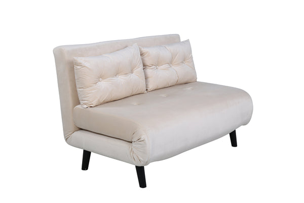 Schlafsofa VICKY Samt Beige