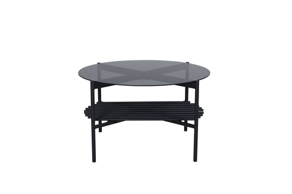 Coffee table VON STAF ⌀80cm-Glass Black