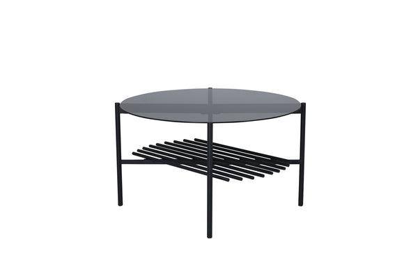 Coffee table VON STAF ⌀80cm-Glass Black