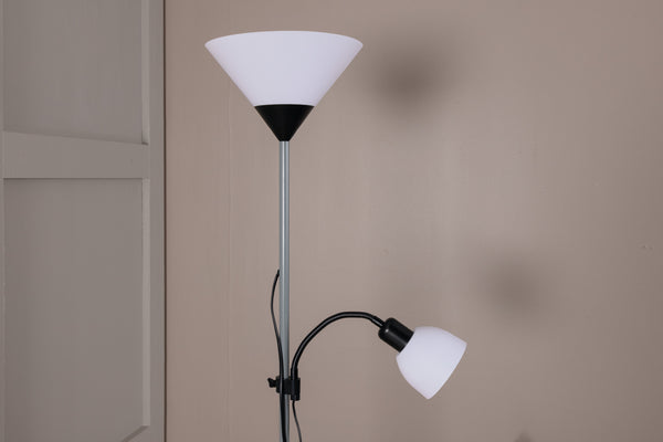 Golvlampa BAGASI Stål E27 & E14-Ljusgrå