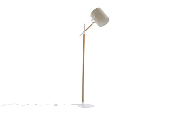 Golvlampa DENNIS Linen E27-Vit