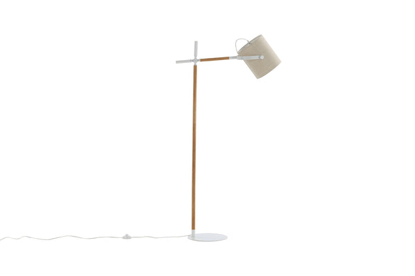 Golvlampa DENNIS Linen E27-Vit