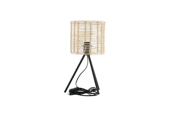 Bordslampa FENCE Rattan E27-Svart