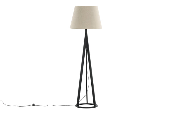 Golvlampa KONA Linen E27-Svart