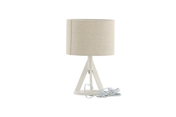 Bordslampa KONA Linen E27-Vit