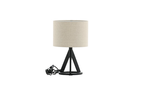 Bordslampa KONA Linen E27-Svart