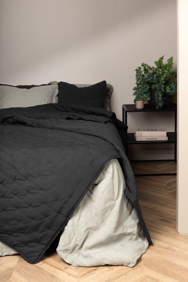 Bedspread SALLY Polyester 180x260cm-Anthracite