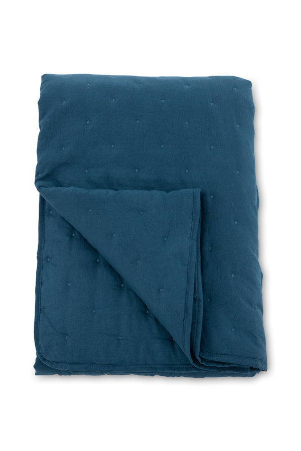 Bedspread SALLY Polyester 80x180cm-Aqua