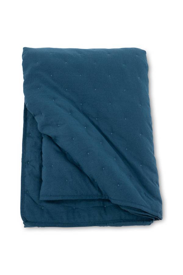 Bedspread SALLY Polyester 80x180cm-Aqua