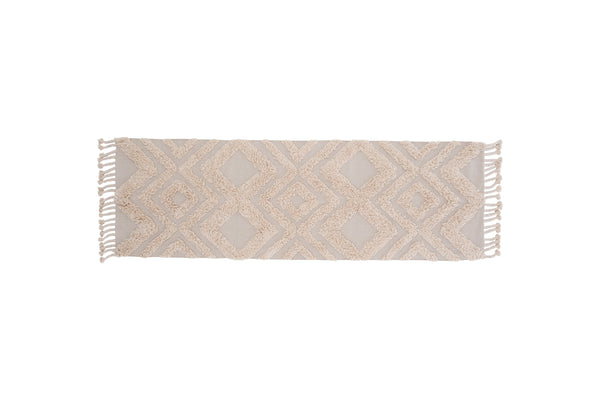 Rektangulär matta HILMA Bomull 250x80cm-Beige