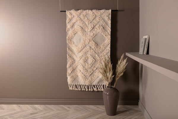 Rektangulär matta HILMA Bomull 250x80cm-Beige