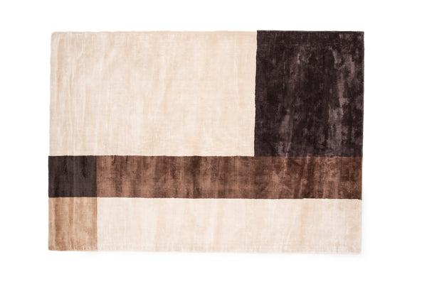 Rectangular rug ARVID Viscose 230x160cm-Brown