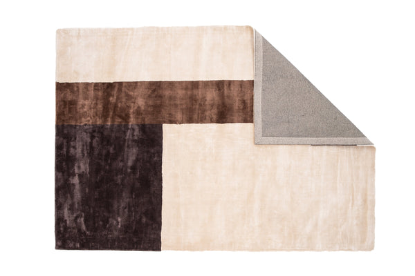 Rectangular rug ARVID Viscose 230x160cm-Brown