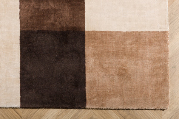 Rectangular rug ARVID Viscose 230x160cm-Brown