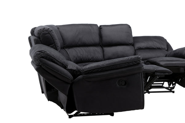 SARANDA 5-Sits Reclinersoffor Svart