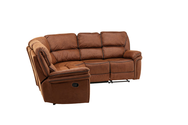 Reclinersoffor SARANDA 5-Sits Mikrofiber Brun