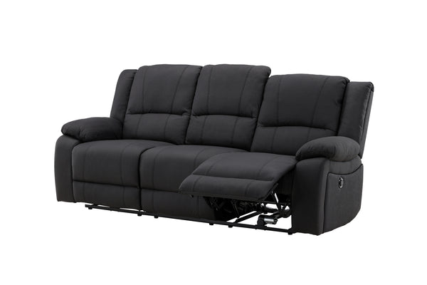 Reclinersoffa SINGAPORE Polyester Svart