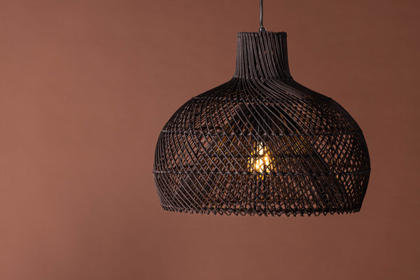 Taklampa LAROCHE Rattan E27-Svart